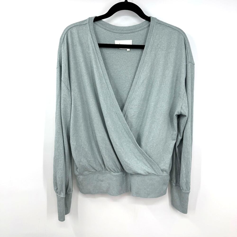 Anthropologie Light Gray V-Neck Sweater